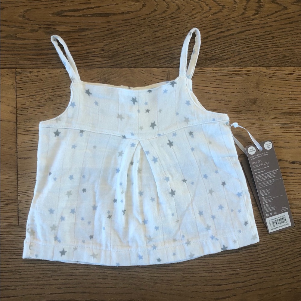 Nwt Aden and anais star smock top 3-6 months